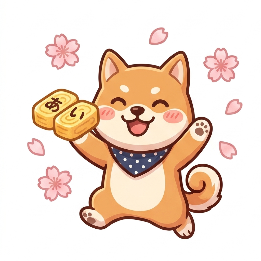 Happy Bento-kun with Japanese treats