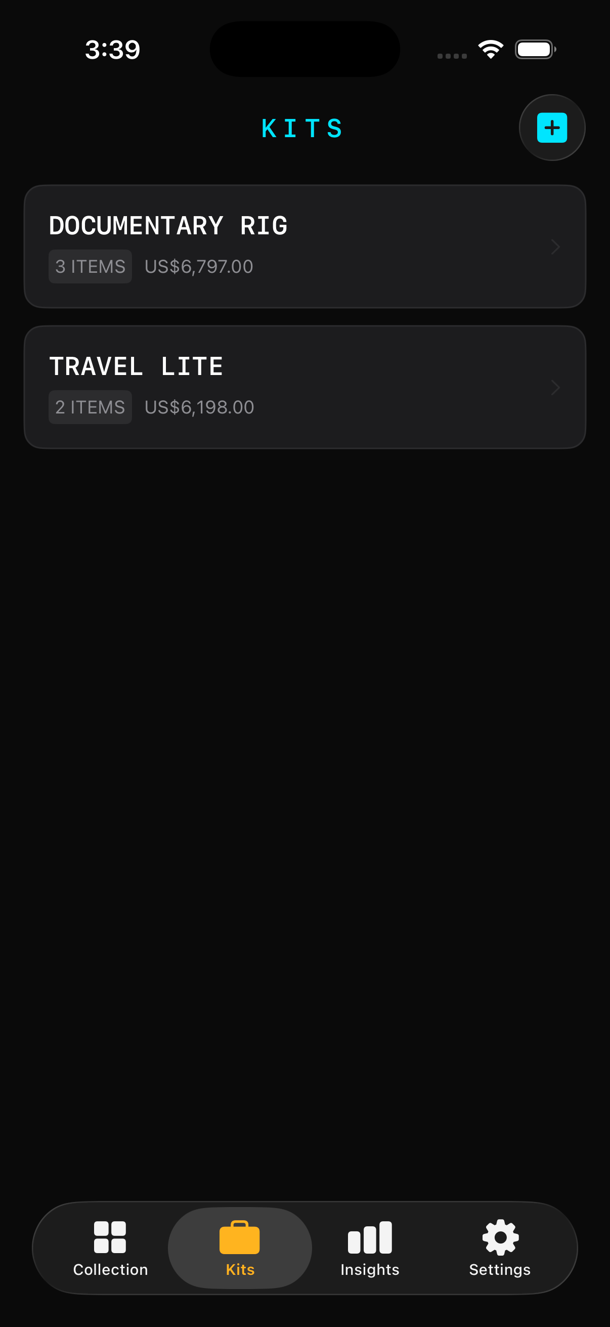 Camera Shelf Kits List