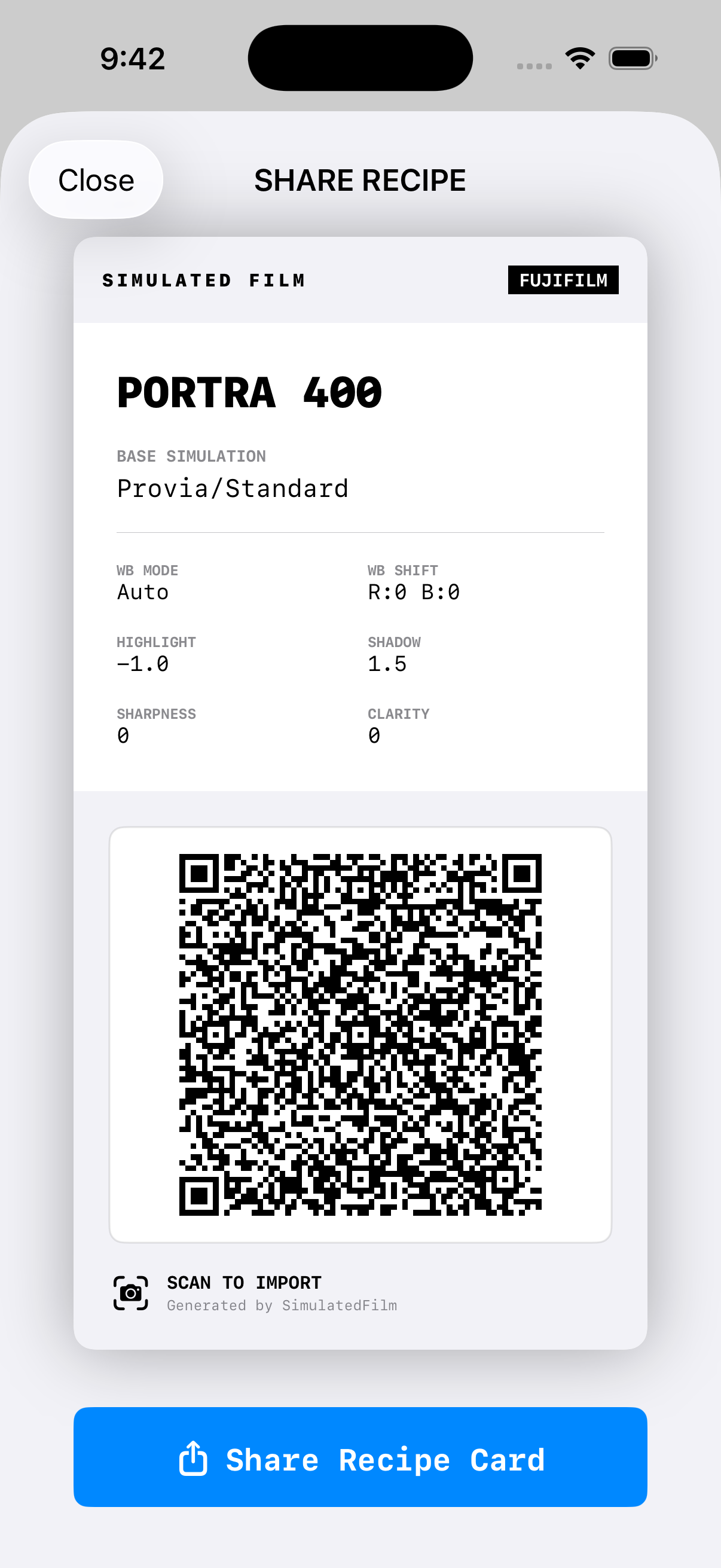 Simulated Film Sharing