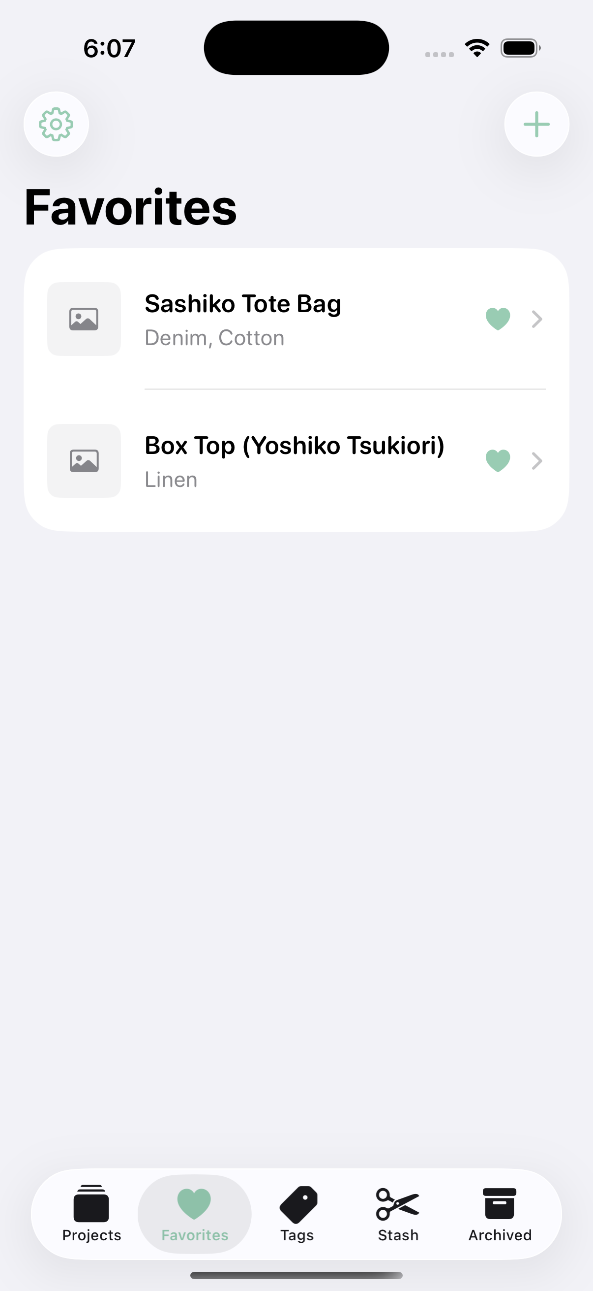 Pattern Projects Favorites