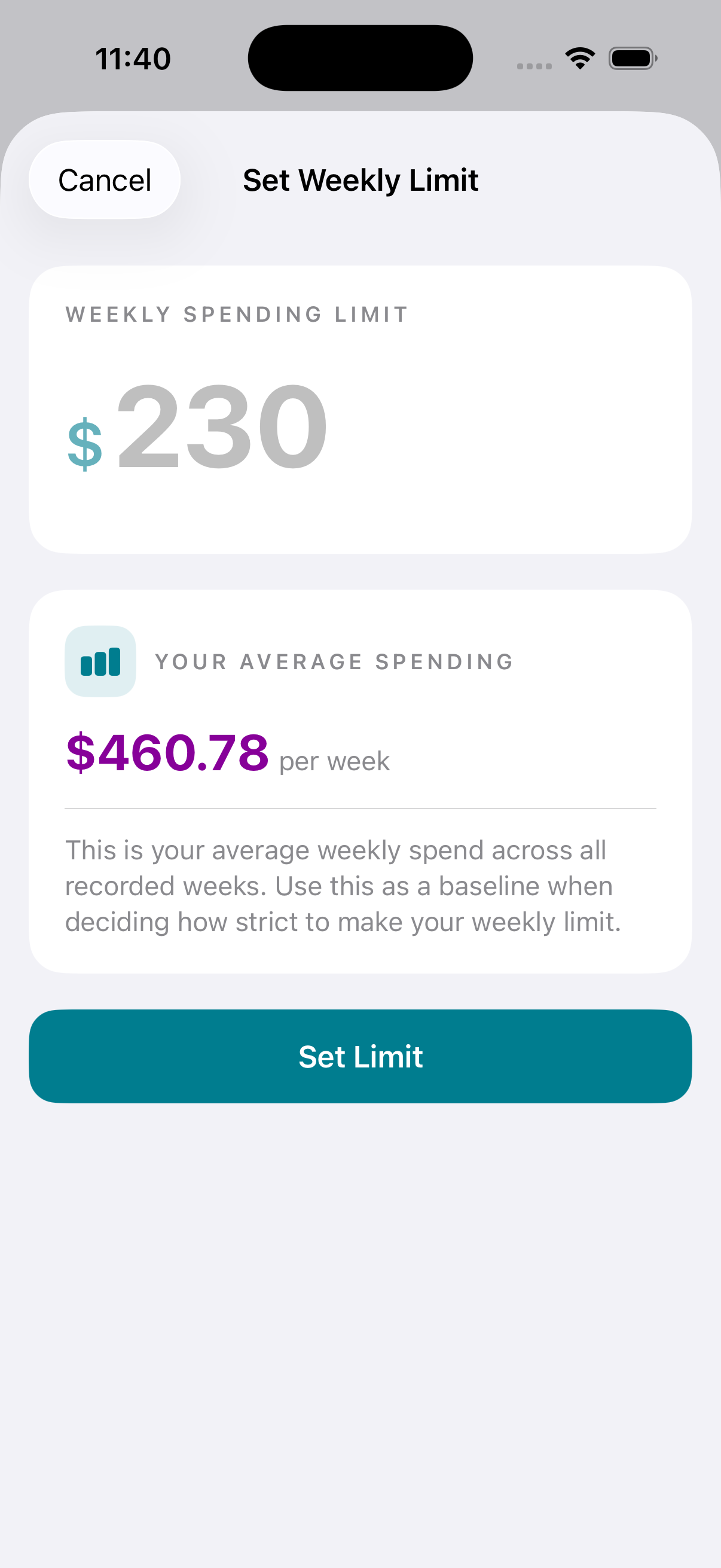 Spent Today App Screenshot 2
