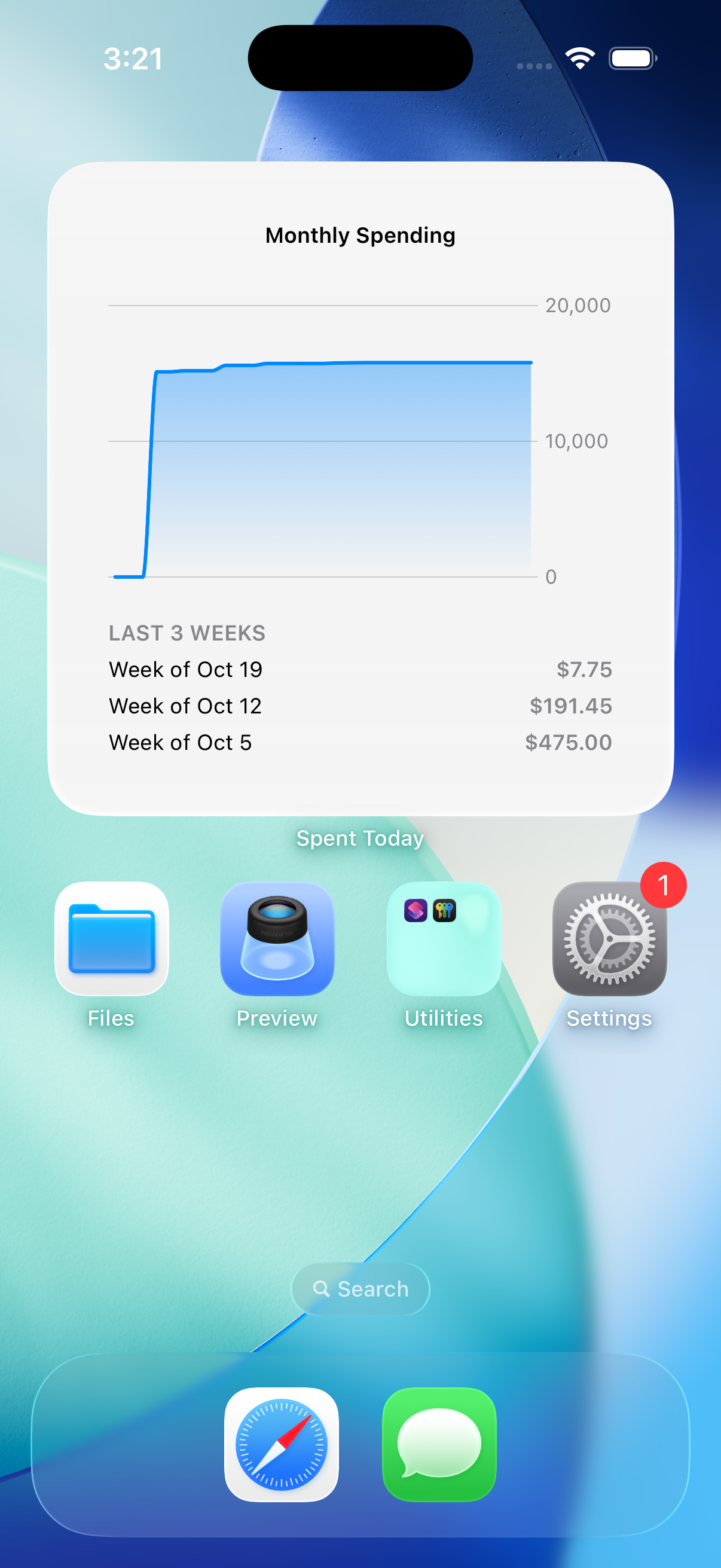 Spent Today App Screenshot 4